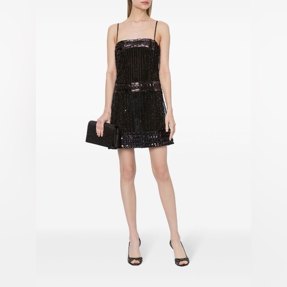 Alberta Ferretti Sequin Embellished Mini Dress Size IT 40 US 4 $2450.00